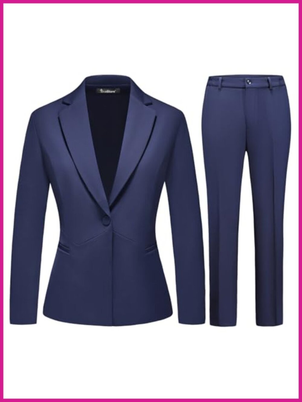 Women's 2 Piece Business Pants Suit Set Slim Fit Long Sleeve Professional